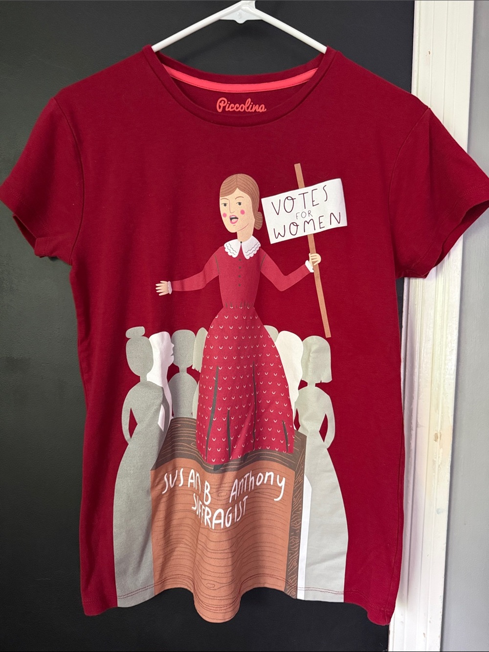 Piccolina Susan B Anthony Suffragist Cotton Tee Size: M